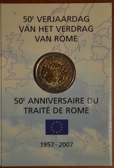 2 Euro Belgicko 2007 - 50 rokov Rímskej zmluvy (BU karta)