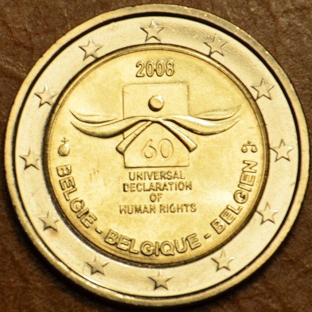 2 Euro Belgicko 2008 - 60. výročie Všeobecnej deklarácie ľudských práv (UNC)