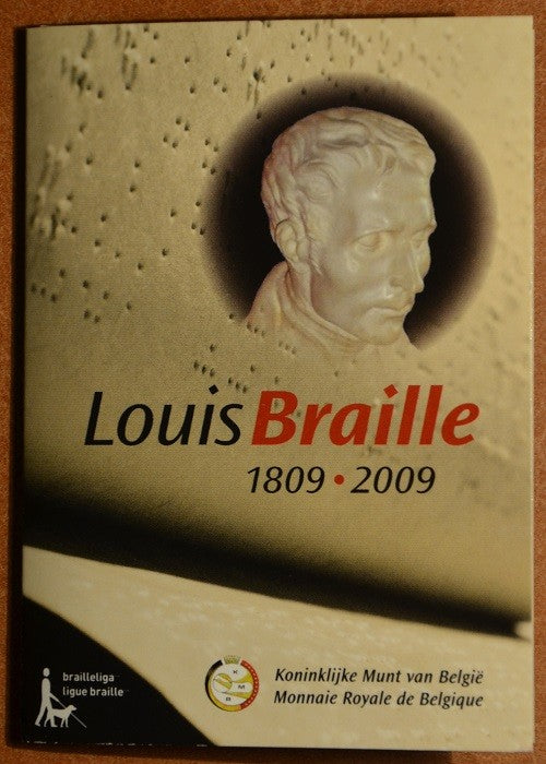 2 Euro Belgicko 2009 - 200. výročie narodenia Louisa Brailla (BU karta)