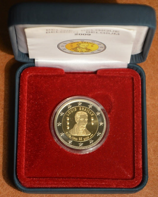 2 Euro Belgicko 2009 - 200. výročie narodenia Louisa Brailla (Proof)
