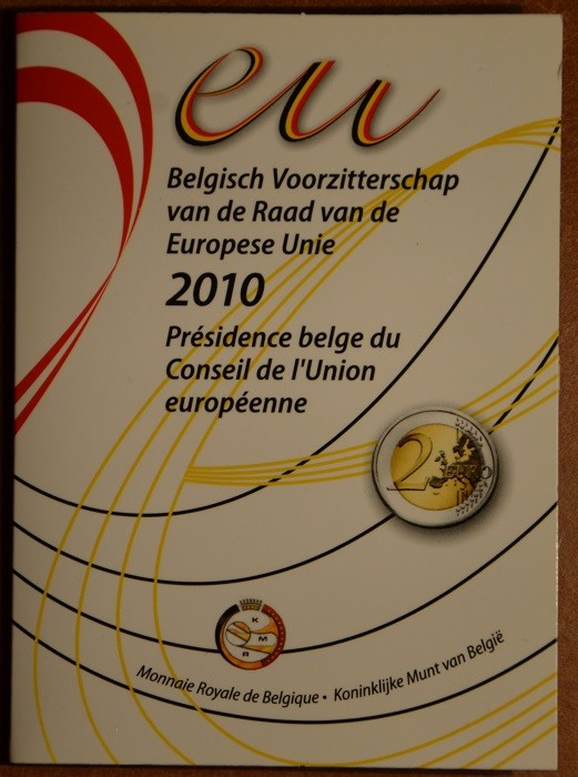 2 Euro Belgicko 2010 - Belgické predsedníctvo EÚ (BU karta)