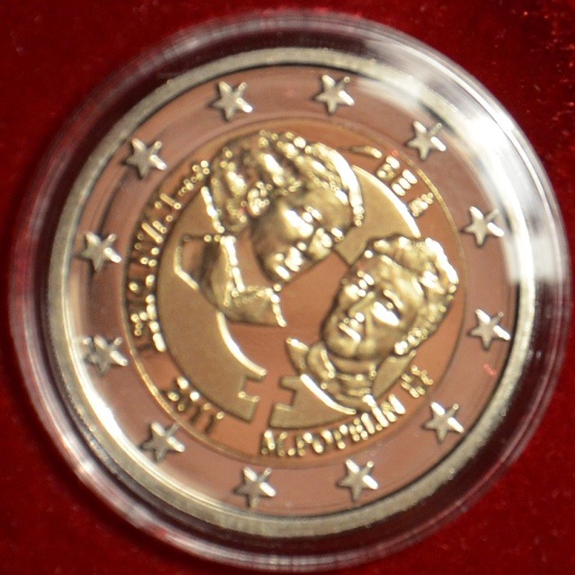 2 Euro Belgicko 2011 - 100. výročie MDŽ  (Proof)