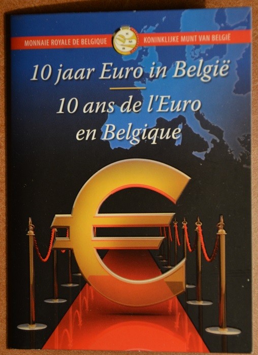 2 Euro Belgicko 2012 - 10. výročia vzniku Eura (BU karta)