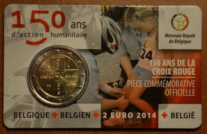 2 Euro Belgicko 2014 - 150. výročie belgického Červeného kríža (BU s francúzskym textom)