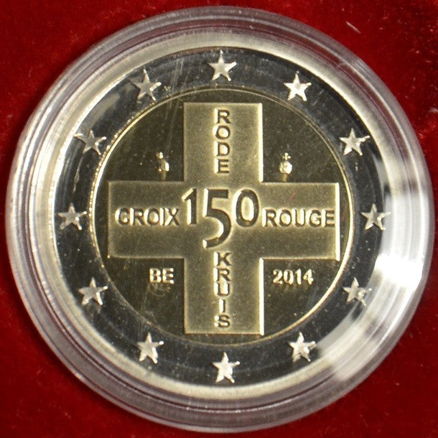 2 Euro Belgicko 2014 - 150. výročie belgického Červeného kríža (Proof)