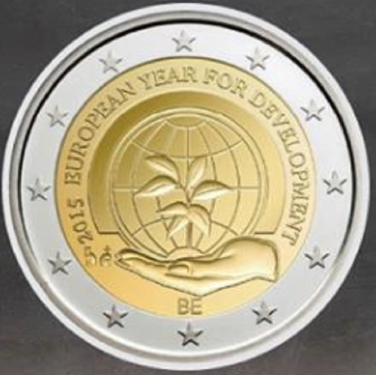 2 Euro Belgicko 2015 - Európsky rok rozvoja (UNC)