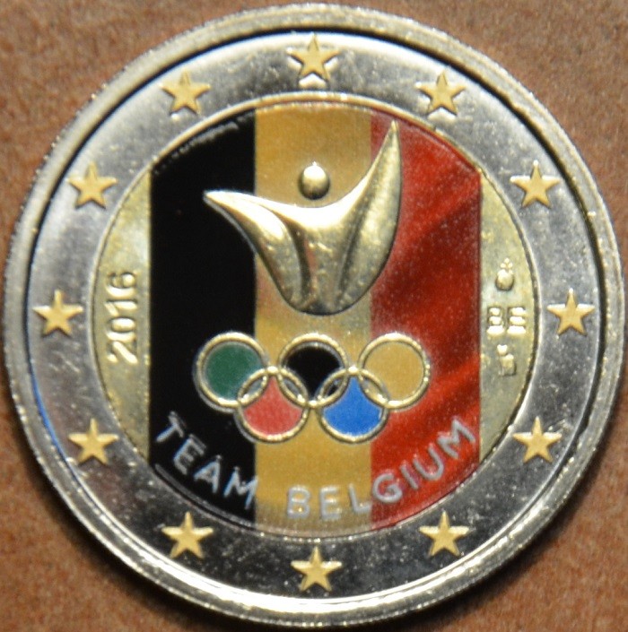 2 Euro Belgicko 2016 - Olympijský team Belgicka III. (farebná UNC)