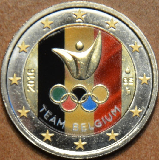 2 Euro Belgicko 2016 - Olympijský team Belgicka III. (farebná UNC)