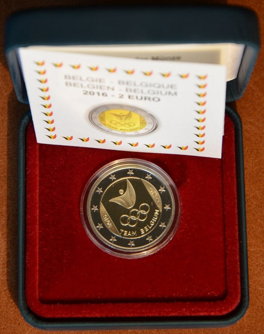 2 Euro Belgicko 2016 - Olympijský team Belgicka  (Proof)