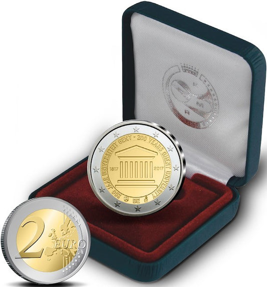2 Euro Belgicko 2017 - Univerzita v Gente (Proof)