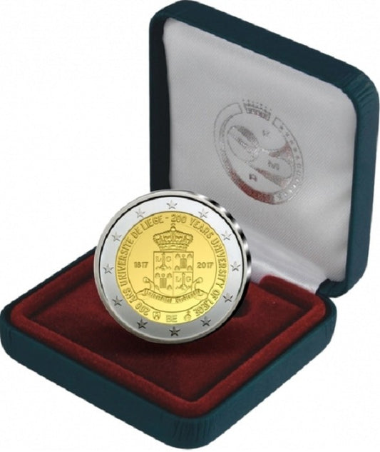 2 Euro Belgicko 2017 - Univerzita v Liege (Proof)