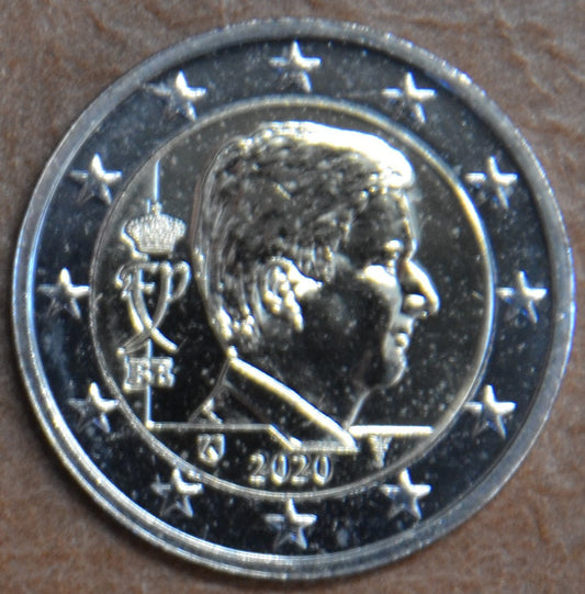 2 Euro Belgicko 2020 - Kráľ Filip (UNC)