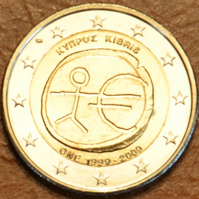 2 Euro Cyprus 2009 - 10. výročie hospodárskej a menovej únie  (UNC)