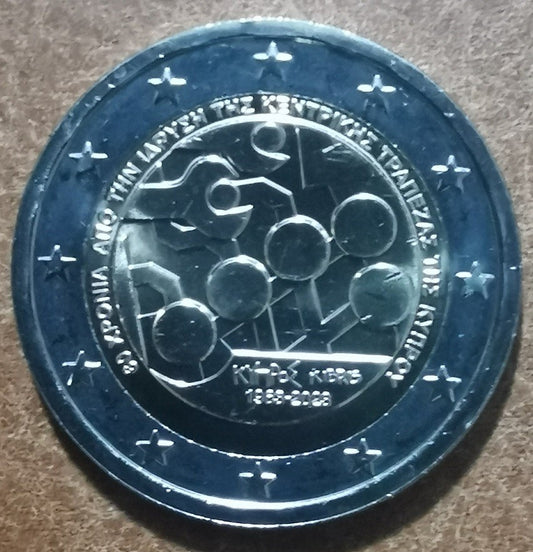 2 Euro Cyprus 2023 - 60. výročie centrálnej banky (UNC)