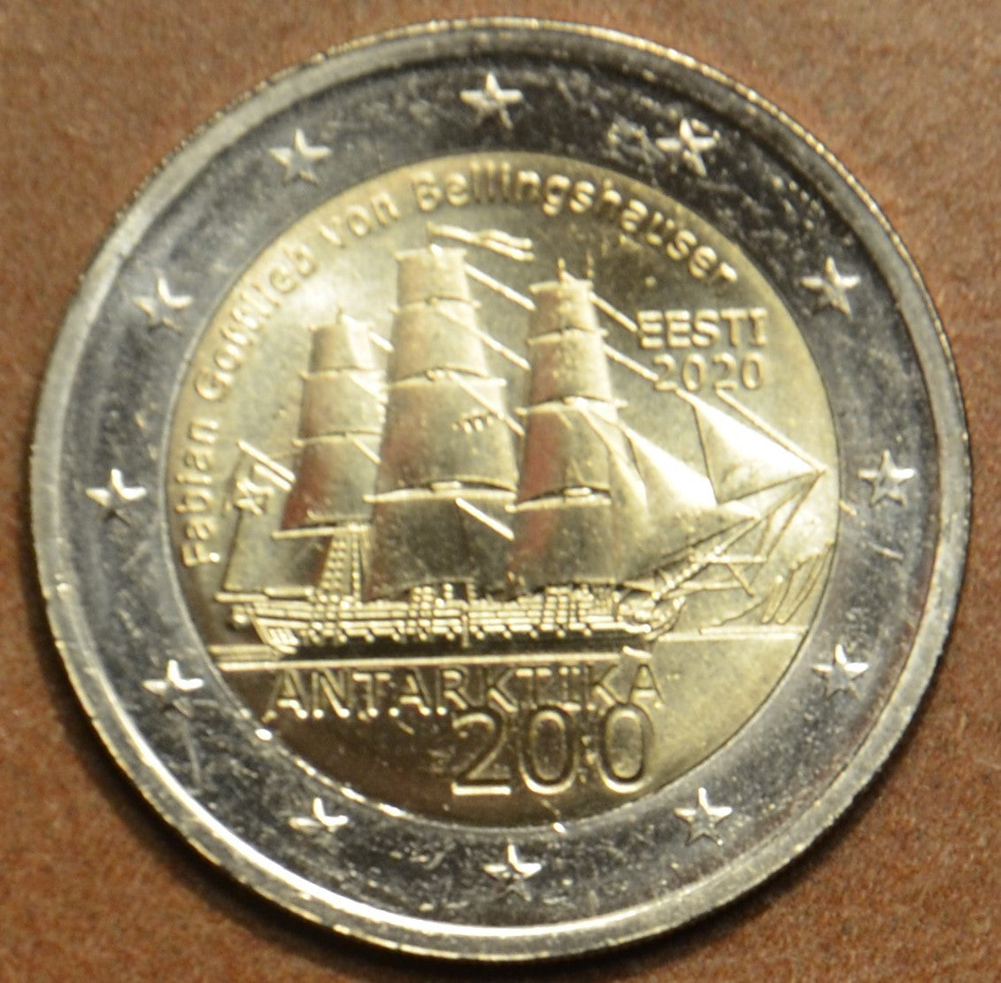 2 Euro Estónsko 2020 - 200. výročie prvej expedície na Antarktídu (UNC)