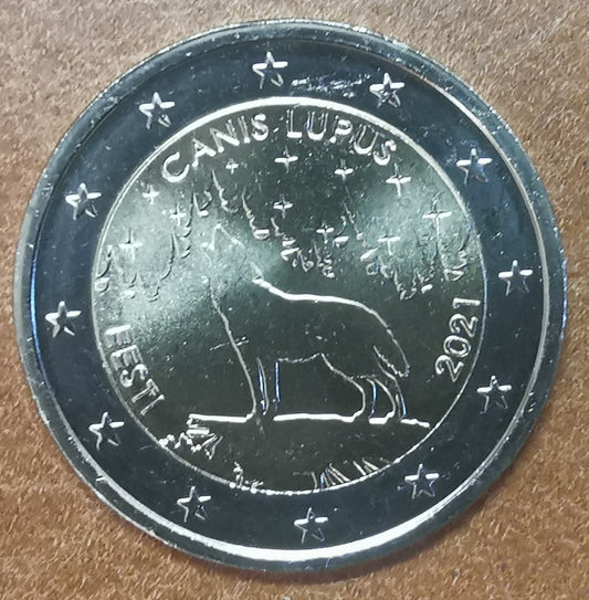 2 Euro Estónsko 2021 - Vlk (UNC)
