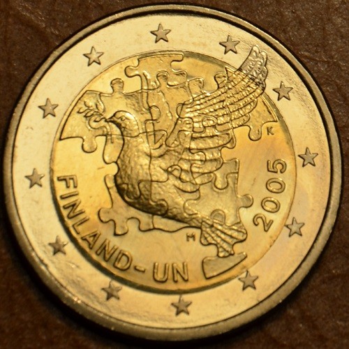2 Euro Fínsko 2005 - 60. výročie založenia OSN a 50. výročie členstva (UNC)