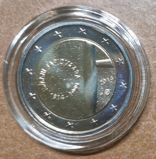 2 Euro Fínsko 2014 - 100. výročie narodenia dizajnerky Ilmari Tapiovaara (Proof v kapsuli)