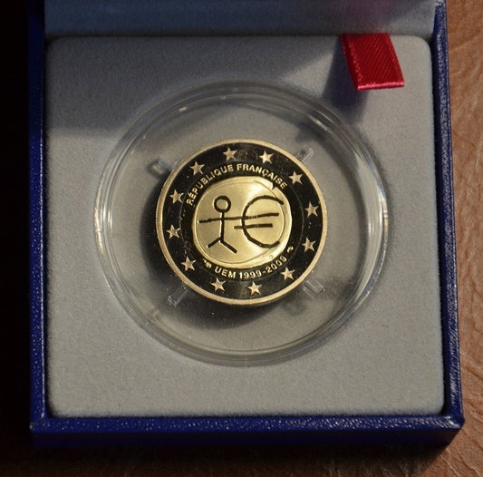 2 Euro Francúzsko 2009 - 10. výročie hospodárskej a menovej únie  (Proof)