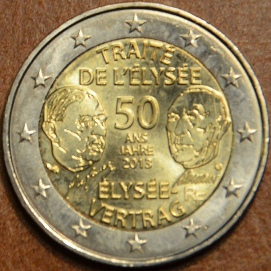 2 Euro Francúzsko 2013 - 50 rokov Elizejskej zmluvy  (UNC)