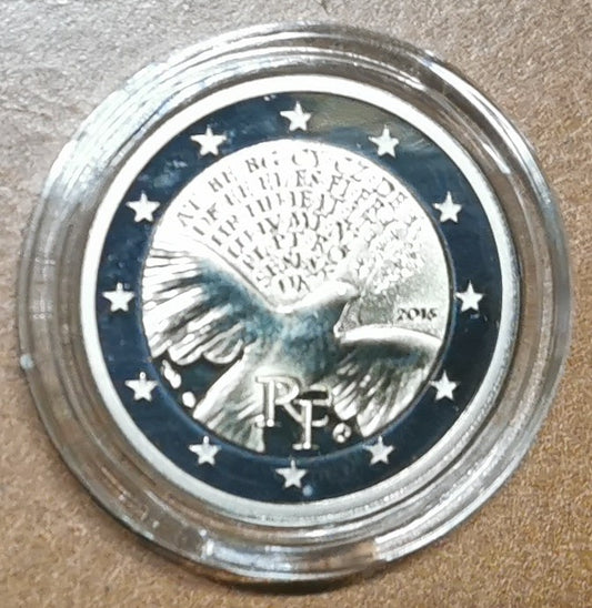 2 Euro Francúzsko 2015 - Mier (Proof v kapsuli)