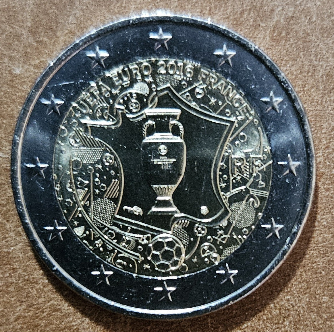 2 Euro Francúzsko 2016 - UEFA (UNC)