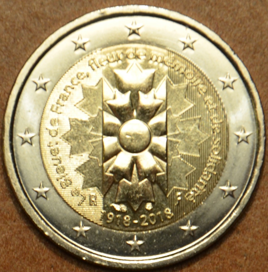 2 Euro Francúzsko 2018 - Bleuet de France (francúzska nevädza) (UNC)