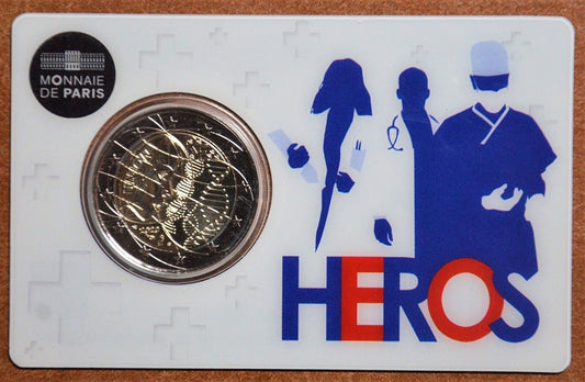 2 Euro Francúzsko 2020 - Zdravotný výskum: Heros (BU karta)