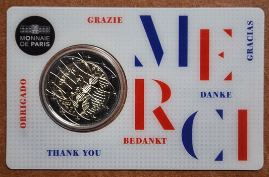 2 Euro Francúzsko 2020 - Zdravotný výskum: Merci (BU karta)
