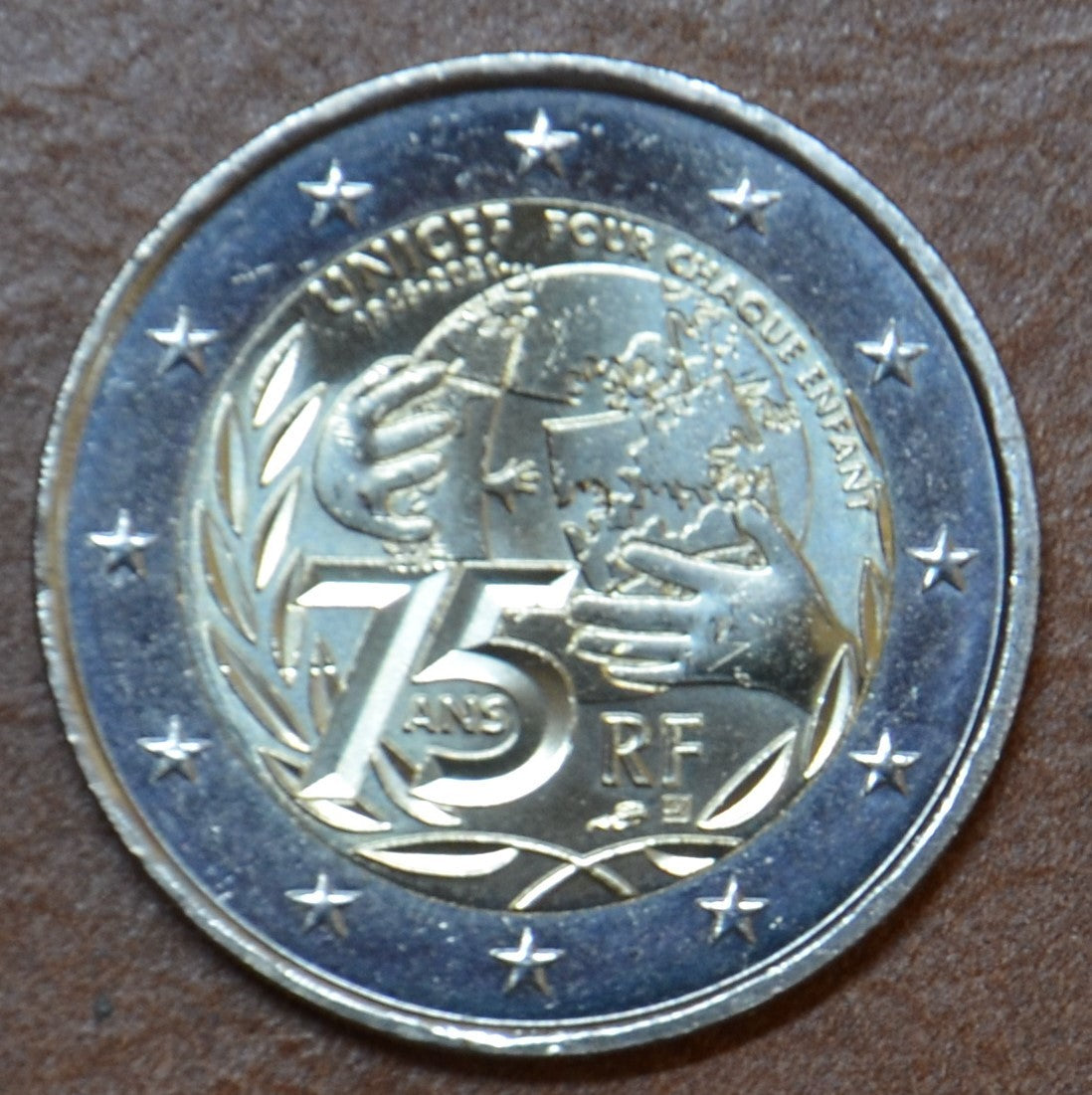 2 Euro Francúzsko 2021 - 75 rokov UNICEF (UNC)