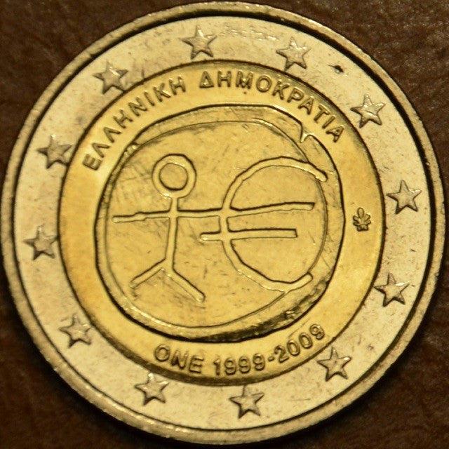 2 Euro Grécko 2009 - 10. výročie hospodárskej a menovej únie  (UNC)