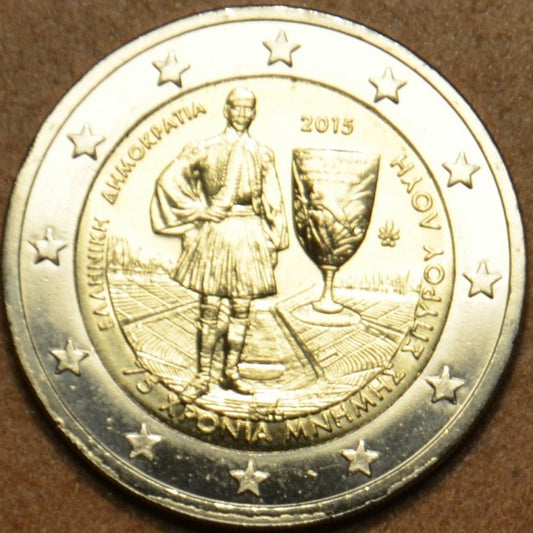 2 Euro Grécko 2015 - 75. výročie smrti Louisa Spyridona (UNC)