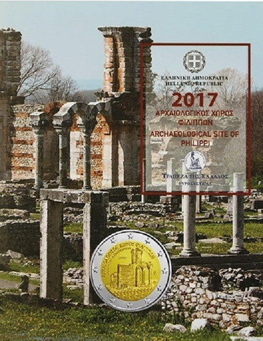 2 Euro Grécko 2017 - Archeologické nálezisko Philippi (BU karta)