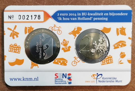 2 Euro Holandsko 2014 - Holland coin fair (BU)