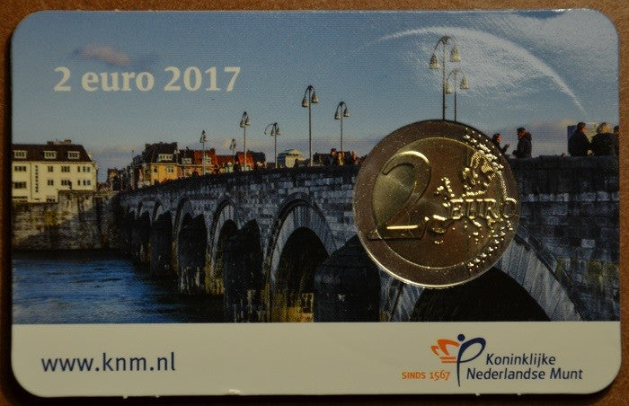 2 Euro Holandsko 2017 - Nový znak "most" (BU card)