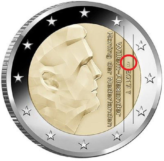2 Euro Holandsko 2017 - Nový znak "most" (UNC)