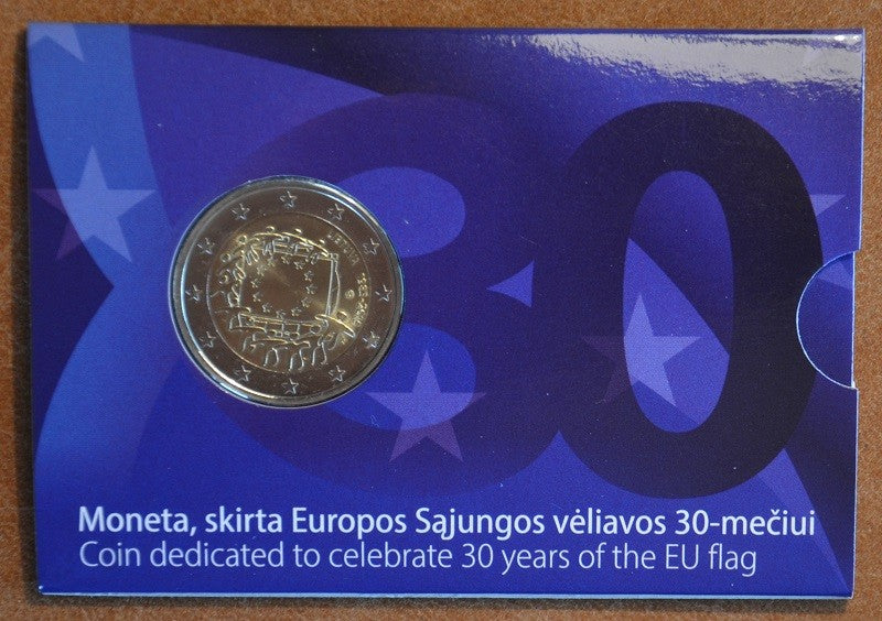2 Euro Litva 2015 - 30 rokov Europskej vlajky  (BU karta)