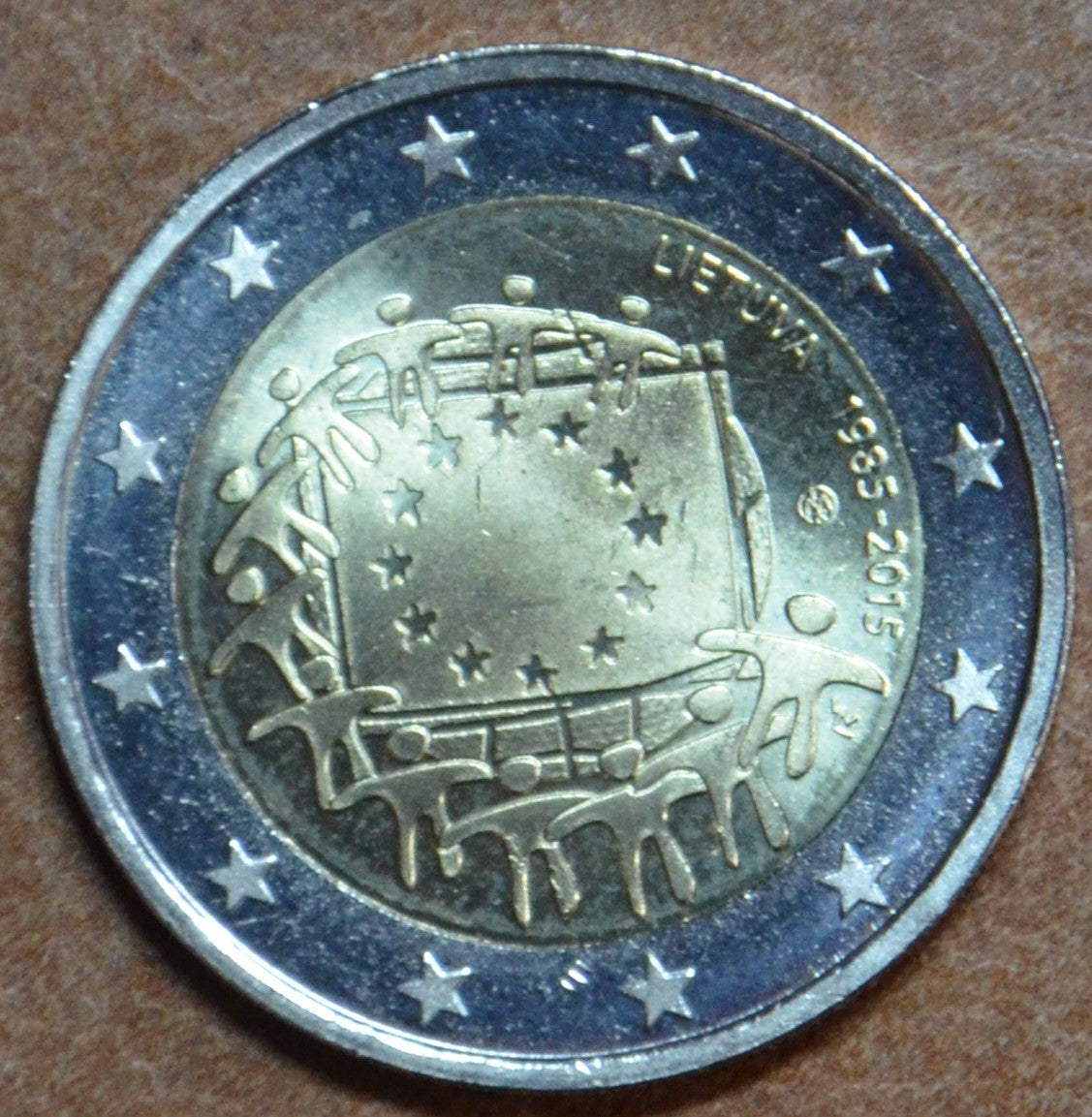 2 Euro Litva 2015 - 30 rokov Europskej vlajky  (UNC)