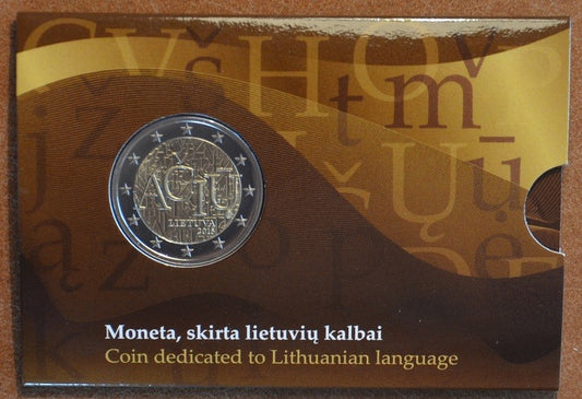 2 Euro Litva 2015 - Aciu: litovský jazyk (BU karta)