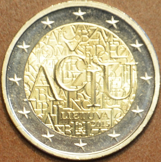 2 Euro Litva 2015 - Aciu: litovský jazyk (UNC)