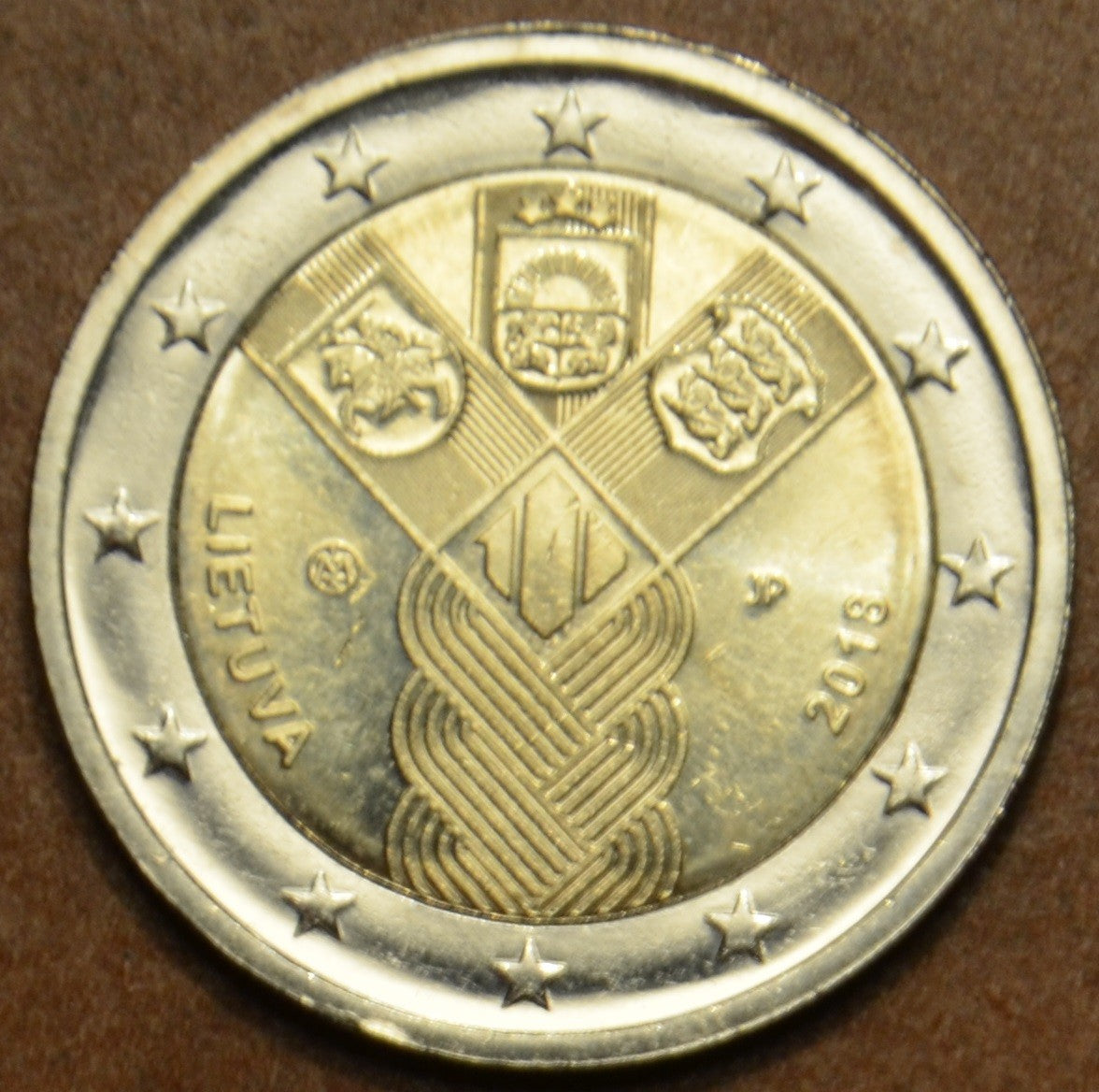 2 Euro Litva 2018 - 100 rokov nezávislosti pobaltských krajín (UNC)