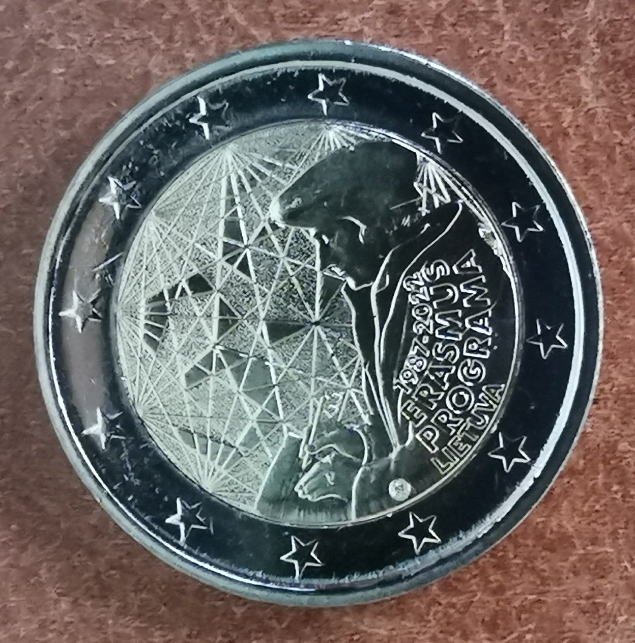 2 Euro Litva 2022 - Erasmus program - 35. výročie vzniku (UNC)