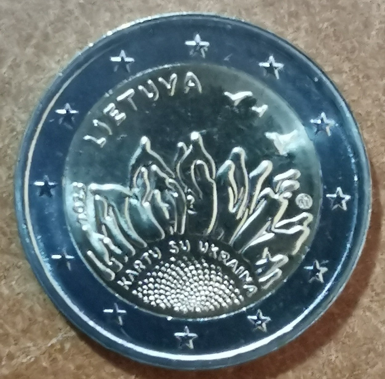 2 Euro Litva 2023 - Spoločne za Ukrajinu (UNC)