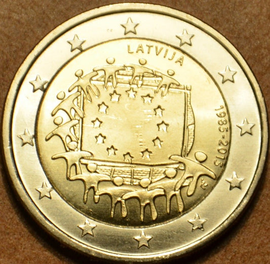 2 Euro Lotyšsko 2015 - 30 rokov Europskej vlajky  (UNC)