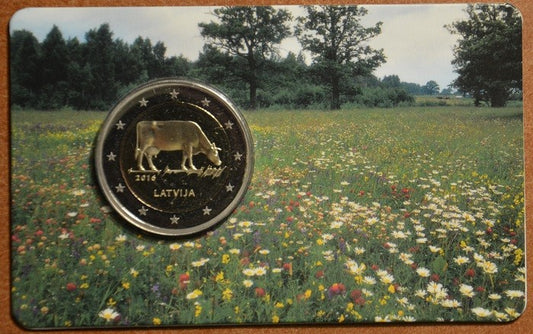 2 Euro Lotyšsko 2016 - Lotyšský poľnohospodársky priemysel (BU karta)
