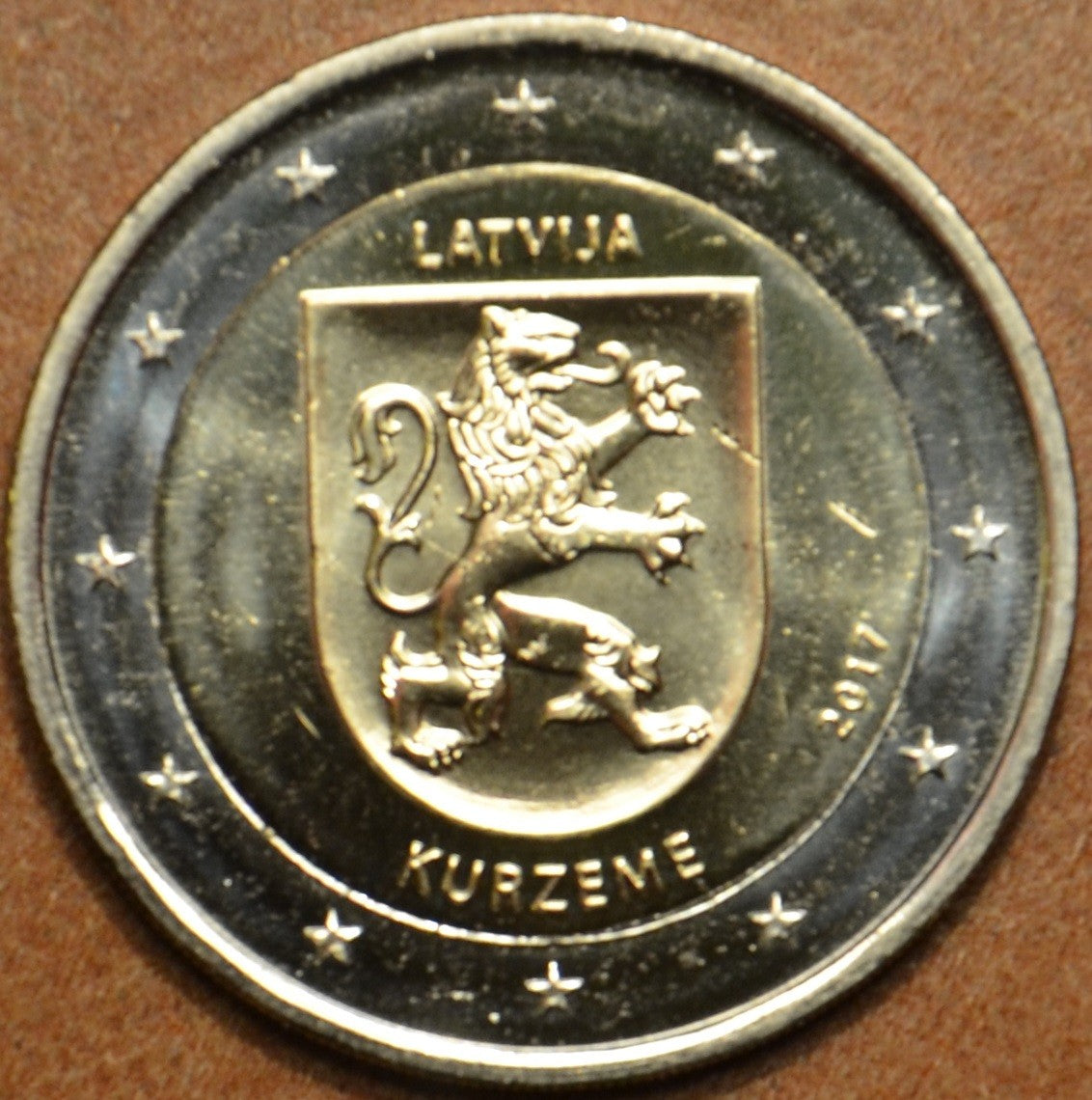 2 Euro Lotyšsko 2017 - Región Kurzeme (UNC)