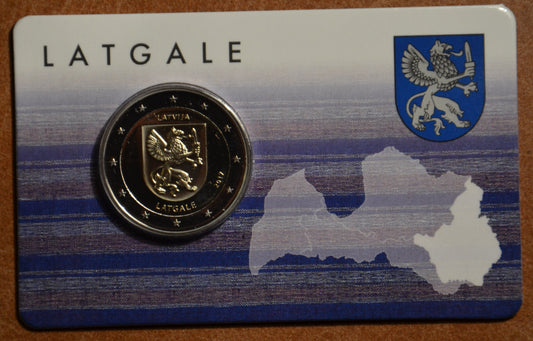 2 Euro Lotyšsko 2017 - Región Latgale (BU karta)