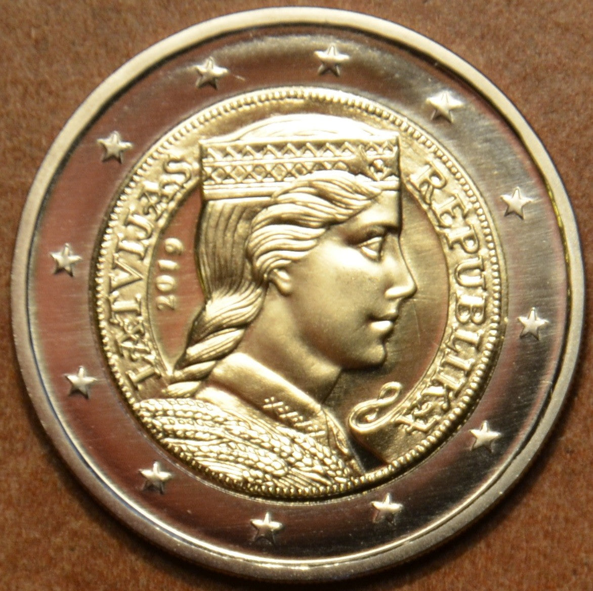 2 Euro Lotyšsko 2019 (UNC)