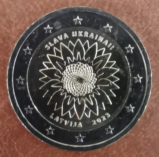 2 Euro Lotyšsko 2023 - Slava Ukrainai! (UNC)