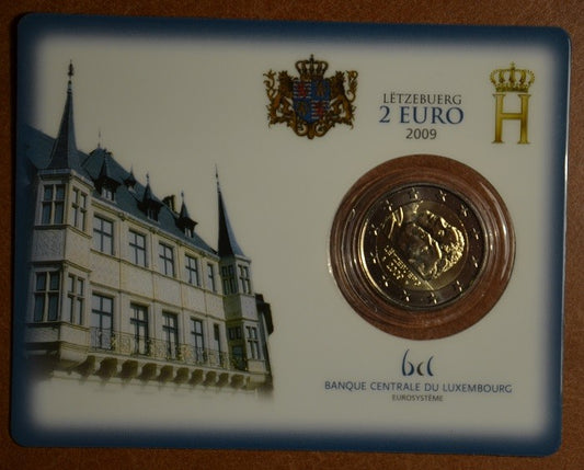 2 Euro Luxembursko 2009 - 90. výročie nastúpenia veľkovojvodkyňa Charlotte na trón (BU)